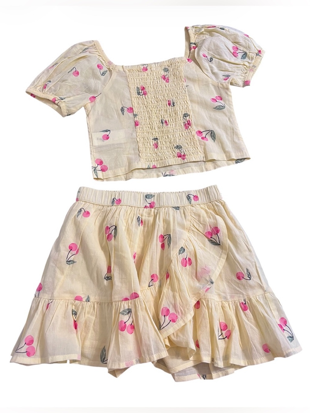 Gap Kids Cherry Print 2-Piece Skort Set | NWT | Size M (8) 🍒